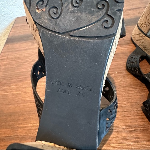 Brighton Amie Black Platform Sandals Size 7M - Picture 8 of 8